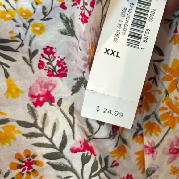 Old Navy The Classic Shirt Floral Button Down Shirt Size XXL - Picture 4 of 6